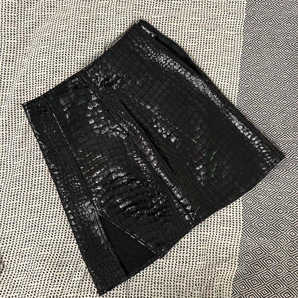 motel rocks leather skirt